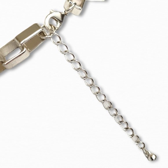 80’s Style Statement Black Stripe Silver tone and Zebra Necklace - Picture 12 of 13